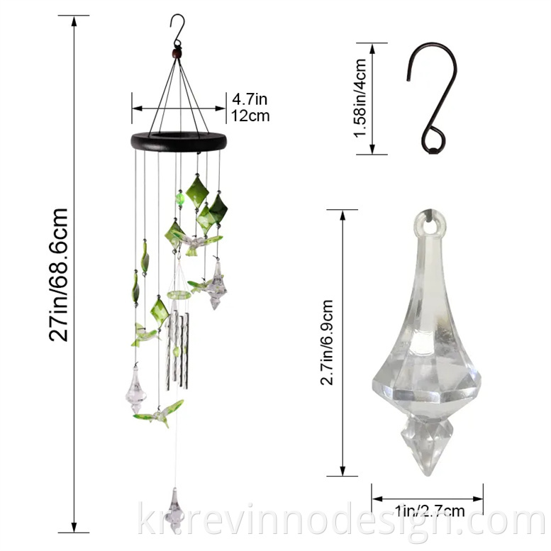 Acrylic Wind Chimes Pendants 